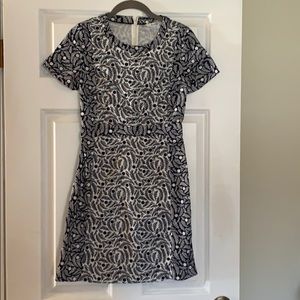 Boden 2P white and navy dress